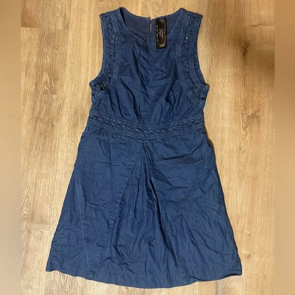 Free People New Romantics Highland Lattice Denim Dress - Picture 4 of 10